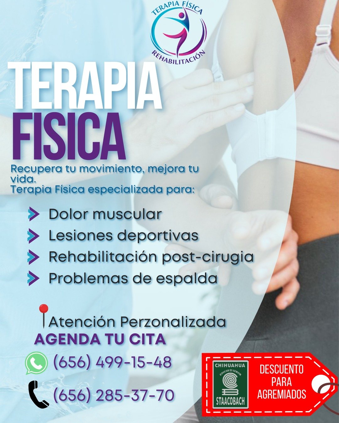 Foto 1 de Atención de Terapia Física con descuentos especiales